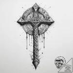 Tattoo sketch: a war hammer stylized after pe… – tattoo sketch (№1755665319_0, 20.08.2025 04:48) — tattoovalue.net