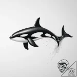 Killer whale – tattoo sketch (№1755665519_0, 20.08.2025 04:51) — tattoovalue.net