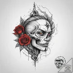 A powerful tattoo design of perun’s face merg… – tattoo sketch (№1755665716_0, 20.08.2025 04:55) — tattoovalue.net