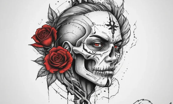 A powerful tattoo design of perun's face merg... - tattoo sketch (№1755665716_0, 20.08.2025 04:55) — tattoovalue.net