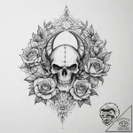 Tattoo design a scorpio symbol composed of da… – tattoo sketch (№1755666313_0, 20.08.2025 05:05) — tattoovalue.net