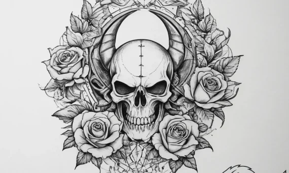 Tattoo design a scorpio symbol composed of da... - tattoo sketch (№1755666313_0, 20.08.2025 05:05) — tattoovalue.net