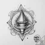 A spinning top, ink illustration for tattoo,… – tattoo sketch (№1755666713_0, 20.08.2025 05:11) — tattoovalue.net