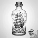 A ship in a bottle (is there, but can be a st… – tattoo sketch (№1755667910_0, 20.08.2025 05:31) — tattoovalue.net