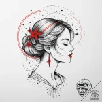 Tattoo design a virgo constellation, with sta… – tattoo sketch (№1755668109_0, 20.08.2025 05:35) — tattoovalue.net