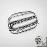 Tattoo design a ‘hot dog’ on one, ‘bun’ on th… – tattoo sketch (№1755668507_0, 20.08.2025 05:41) — tattoovalue.net