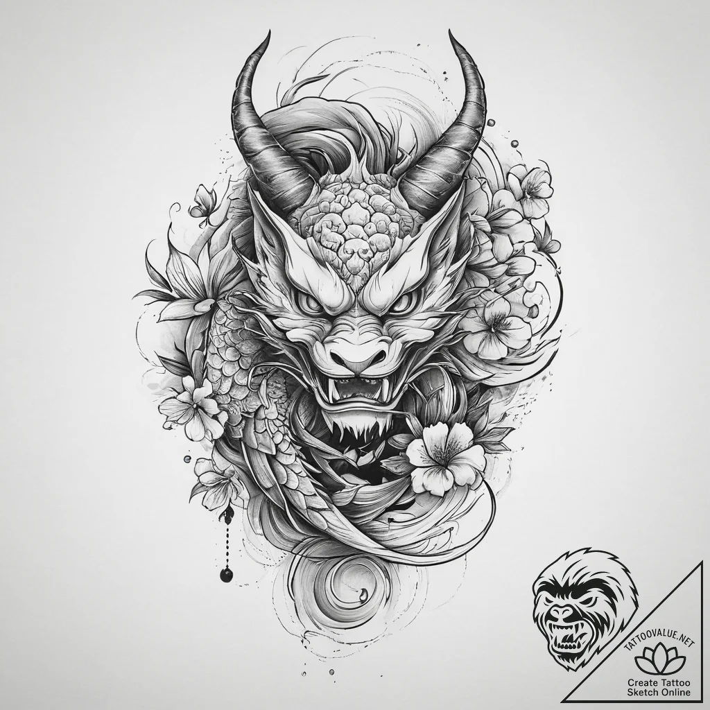 Tattoo design a subtle tribute ribbon in blac... - tattoo sketch (№1755669908_0, 20.08.2025 06:05) — tattoovalue.net