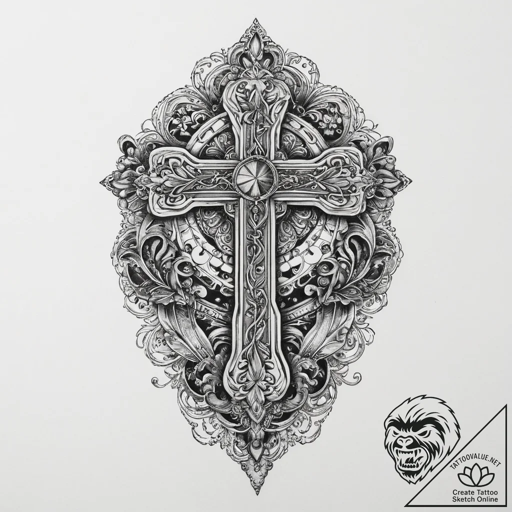 The interior of a small, cluttered antique sh... - tattoo sketch (№1755671102_0, 20.08.2025 06:25) — tattoovalue.net
