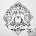 Tattoo design a geometric outline of a person… – tattoo sketch (№1755671897_0, 20.08.2025 06:38) — tattoovalue.net