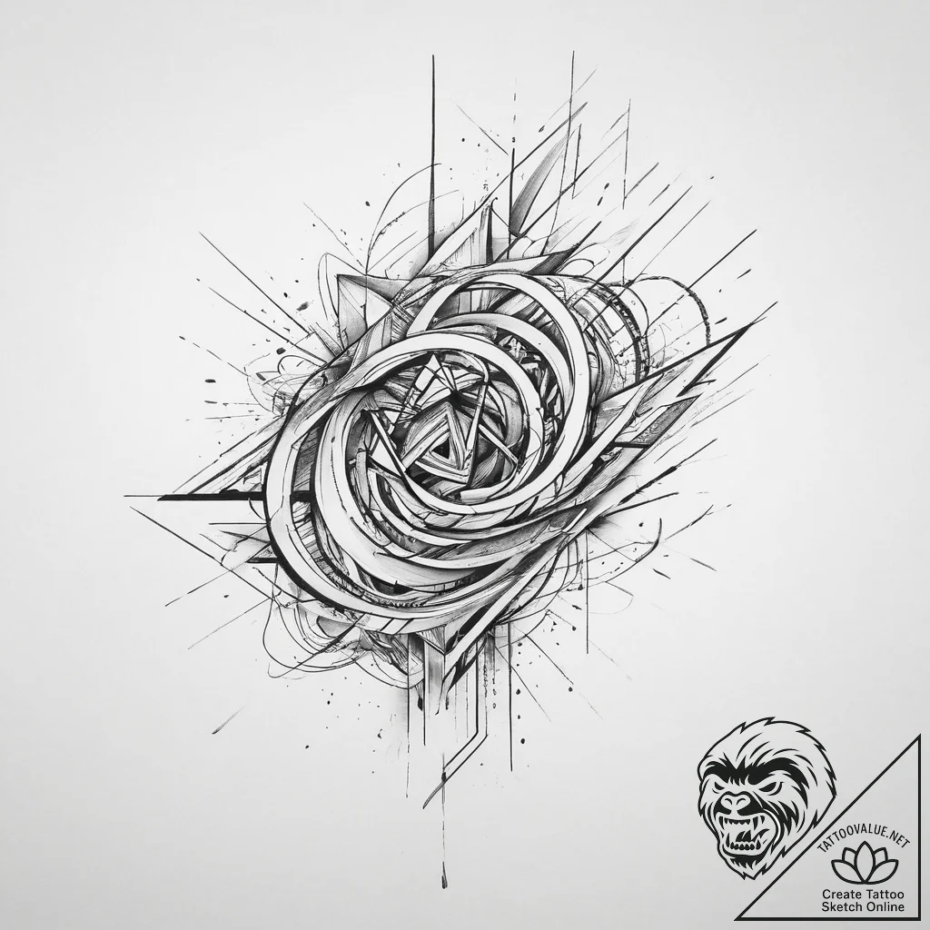 Tattoo design an abstract interpretation of m... - tattoo sketch (№1755672097_0, 20.08.2025 06:41) — tattoovalue.net