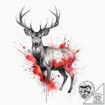 Tattoo sketch a subtle deer silhouette, elega… – tattoo sketch (№1755672294_0, 20.08.2025 06:44) — tattoovalue.net