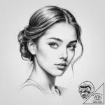 Tattoo sketch a subtle profile of a face in t… – tattoo sketch (№1755672888_0, 20.08.2025 06:54) — tattoovalue.net