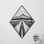 Tattoo design a road sign with a significant… – tattoo sketch (№1755702042_0, 20.08.2025 15:00) — tattoovalue.net