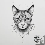 Tattoo sketch a stylized black cat, alluring… – tattoo sketch (№1755703493_0, 20.08.2025 15:24) — tattoovalue.net