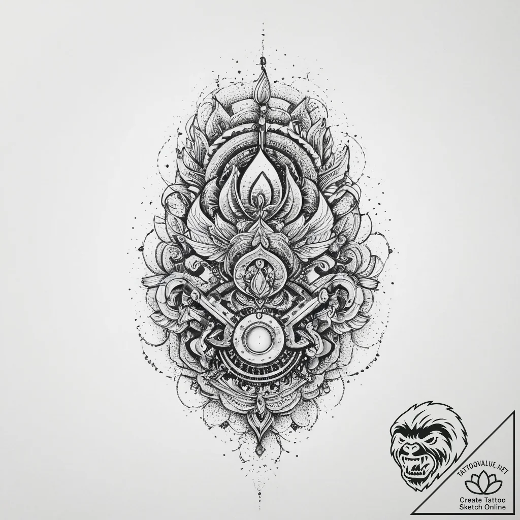Tattoo design an abstract representation of c... - tattoo sketch (№1755705551_0, 20.08.2025 15:59) — tattoovalue.net