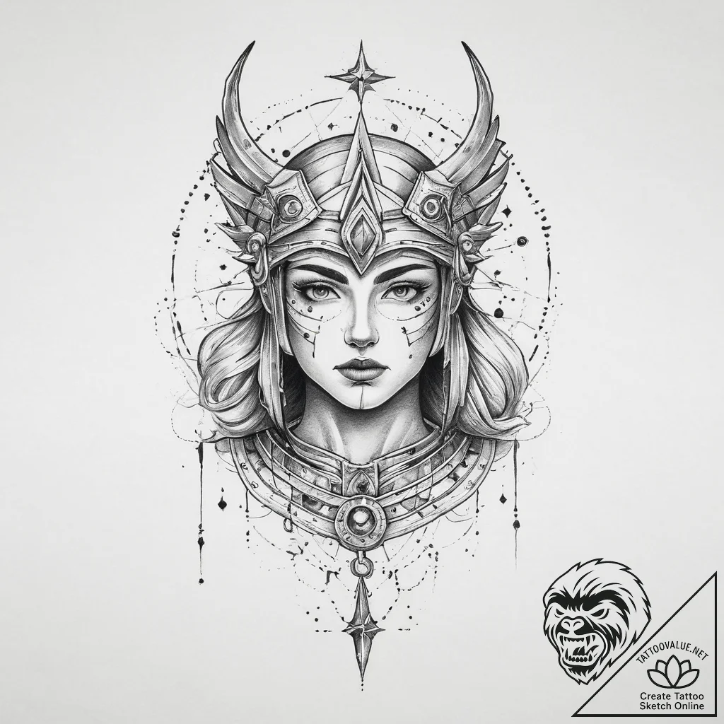 Tattoo design a constellation that forms the... - tattoo sketch (№1755706997_0, 20.08.2025 16:23) — tattoovalue.net