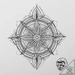 Tattoo design: a minimalist kolovrat tattoo,… – tattoo sketch (№1755708365_0, 20.08.2025 16:46) — tattoovalue.net