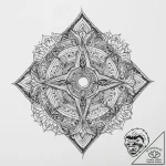 135. tattoo sketch: “klad” rune surrounded by… – tattoo sketch (№1755709195_0, 20.08.2025 16:59) — tattoovalue.net