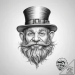 Leprechaun – tattoo sketch (№1755709606_0, 20.08.2025 17:06) — tattoovalue.net