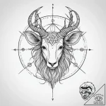 Tattoo sketch a zodiac animal outline filled… – tattoo sketch (№1755712925_0, 20.08.2025 18:02) — tattoovalue.net
