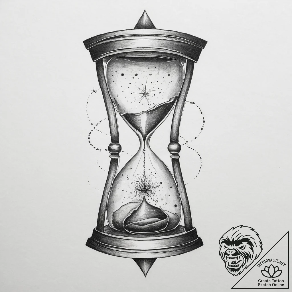 Hourglass nebula - tattoo sketch (№1755713131_0, 20.08.2025 18:05) — tattoovalue.net