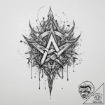 61. tattoo sketch: the rune “chernobog,” rend… – tattoo sketch (№1755714374_0, 20.08.2025 18:26) — tattoovalue.net