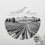 A vineyard in napa valley during the autumn h… – tattoo sketch (№1755715377_0, 20.08.2025 18:42) — tattoovalue.net
