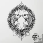 Tattoo design pisces fish, intertwined with c… – tattoo sketch (№1755715581_0, 20.08.2025 18:46) — tattoovalue.net