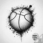 A close-up of the texture of a basketball., t… – tattoo sketch (№1755716197_0, 20.08.2025 18:56) — tattoovalue.net