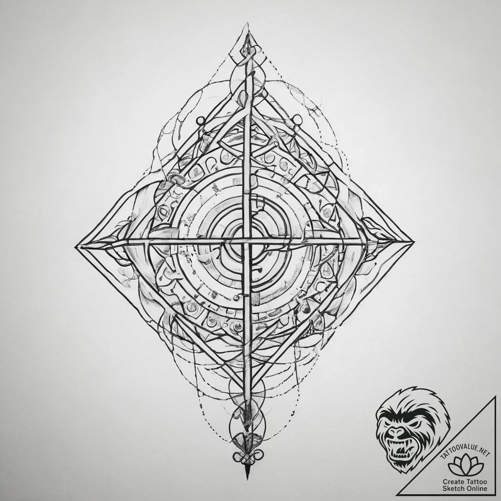 Tattoo design an abstract interpretation of a... - tattoo sketch (№1755717235_0, 20.08.2025 19:13) — tattoovalue.net