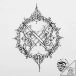 Tattoo sketch gemini’s twin glyphs intertwine… – tattoo sketch (№1755717648_0, 20.08.2025 19:20) — tattoovalue.net