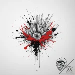 A realistic image of ink drops spreading in c… – tattoo sketch (№1755717858_0, 20.08.2025 19:24) — tattoovalue.net