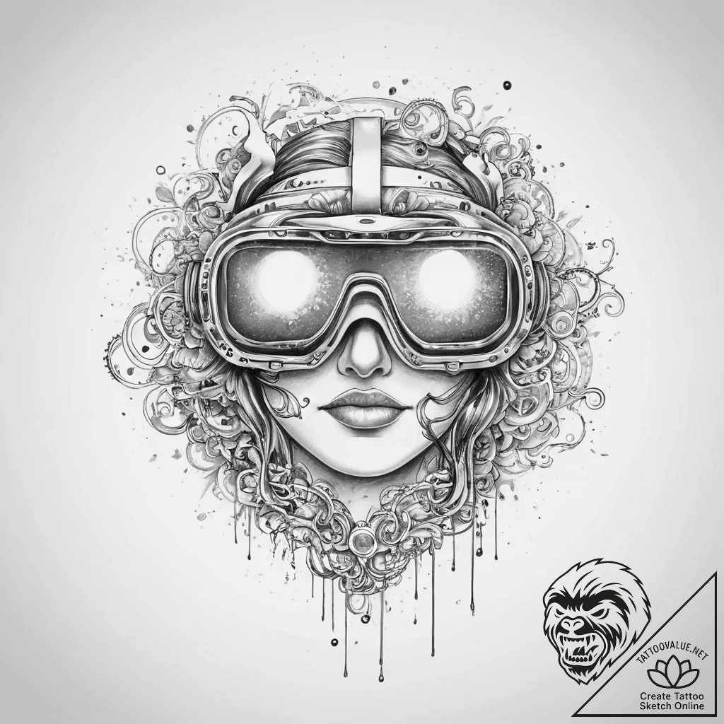 Tattoo sketch an abstract representation of v... - tattoo sketch (№1755719918_0, 20.08.2025 19:58) — tattoovalue.net
