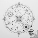 Tattoo design a fine line rendering of a comp… – tattoo sketch (№1755721160_0, 20.08.2025 20:19) — tattoovalue.net
