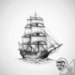 Frigate – tattoo sketch (№1755721572_0, 20.08.2025 20:26) — tattoovalue.net
