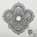 Tattoo design a delicate pearl in an open oys… – tattoo sketch (№1755724039_0, 20.08.2025 21:07) — tattoovalue.net