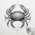 Tattoo design a realistic cancer crab, intric… – tattoo sketch (№1755724244_0, 20.08.2025 21:10) — tattoovalue.net