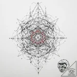 Tattoo design an abstract network of glowing… – tattoo sketch (№1755725280_0, 20.08.2025 21:28) — tattoovalue.net