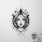 Tattoo sketch a pixelated character dissolvin… – tattoo sketch (№1755725695_0, 20.08.2025 21:34) — tattoovalue.net