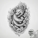 Tattoo sketch a stylized bag of holding overf… – tattoo sketch (№1755726313_0, 20.08.2025 21:45) — tattoovalue.net