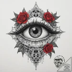 Dragon’s eye (closeup), tattoo sketch design,… – tattoo sketch (№1755726519_0, 20.08.2025 21:48) — tattoovalue.net