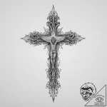 Elder, concept art for tattoo, detailed cross… – tattoo sketch (№1755726725_0, 20.08.2025 21:52) — tattoovalue.net