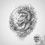 Tattoo sketch an abstract representation of a… – tattoo sketch (№1755728170_0, 20.08.2025 22:16) — tattoovalue.net