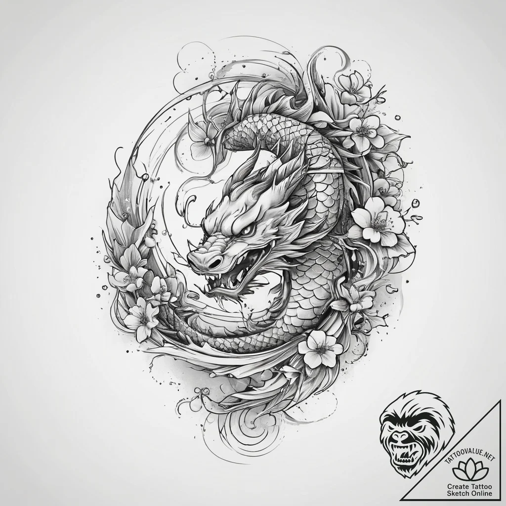Tattoo sketch an abstract representation of a... - tattoo sketch (№1755728170_0, 20.08.2025 22:16) — tattoovalue.net