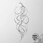 Tattoo design a continuous abstract line that… – tattoo sketch (№1755729423_0, 20.08.2025 22:37) — tattoovalue.net