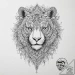 Tattoo design a camouflage pattern subtly int… – tattoo sketch (№1755729832_0, 20.08.2025 22:43) — tattoovalue.net