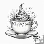 Tornado in a teacup, tattoo flash sheet desig… – tattoo sketch (№1755730462_0, 20.08.2025 22:54) — tattoovalue.net