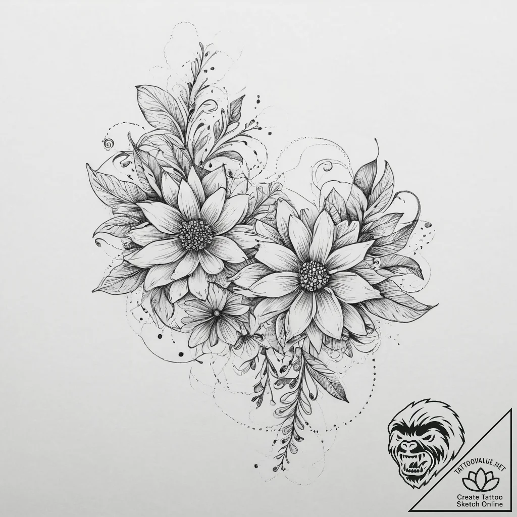 Tattoo design a spine subtly outlined with a... - tattoo sketch (№1755731922_0, 20.08.2025 23:18) — tattoovalue.net