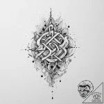 Japanese hieroglyph, tattoo line art, soft wh… – tattoo sketch (№1755732540_0, 20.08.2025 23:29) — tattoovalue.net