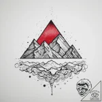 A mountain range symbol, tattoo drawing outli… – tattoo sketch (№1755733582_0, 20.08.2025 23:46) — tattoovalue.net